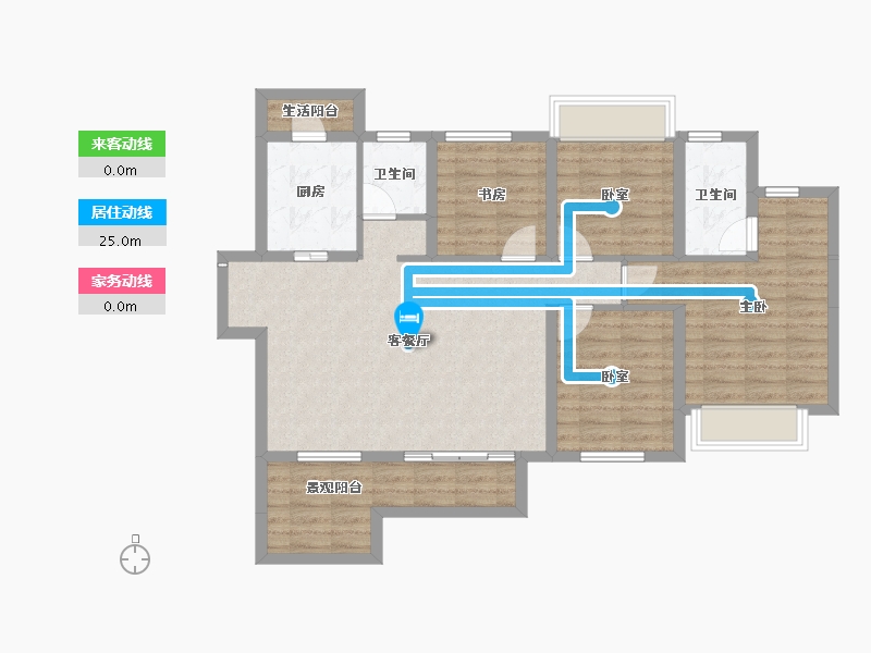 四川省-成都市-奥园玖俪湾-96.91-户型库-动静线