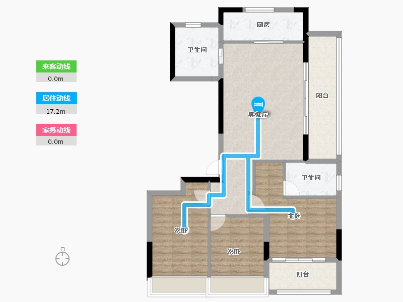 浙江省-温州市-远洋万和樾园-96.01-户型库-动静线