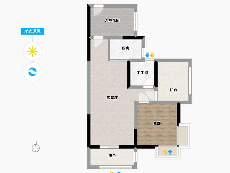 广东省-汕尾市-时代水岸-67.00-户型库-采光通风