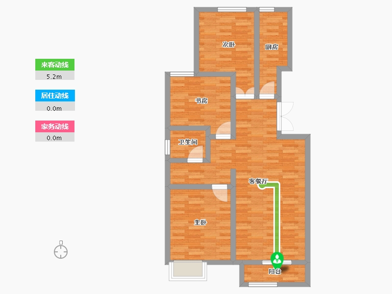 辽宁省-抚顺市-电建地产海赋外滩澋苑-75.18-户型库-动静线