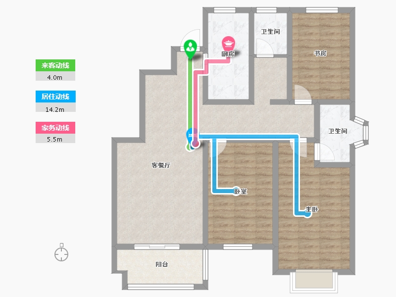 河南省-新乡市-合众凤凰故里-101.60-户型库-动静线