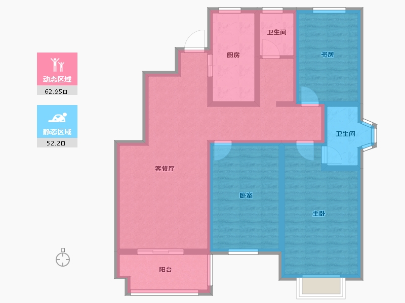 河南省-新乡市-合众凤凰故里-101.60-户型库-动静分区