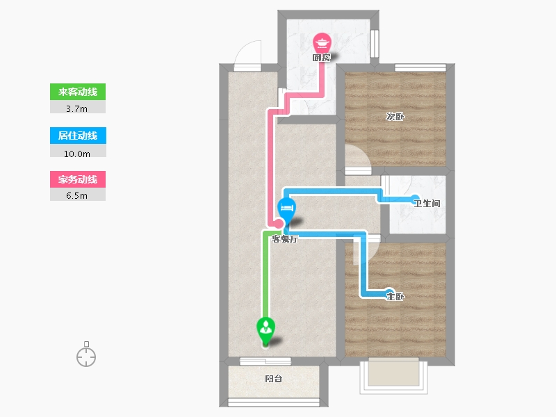 辽宁省-抚顺市-电建地产海赋外滩澋苑-56.12-户型库-动静线