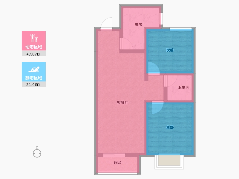 辽宁省-抚顺市-电建地产海赋外滩澋苑-56.12-户型库-动静分区