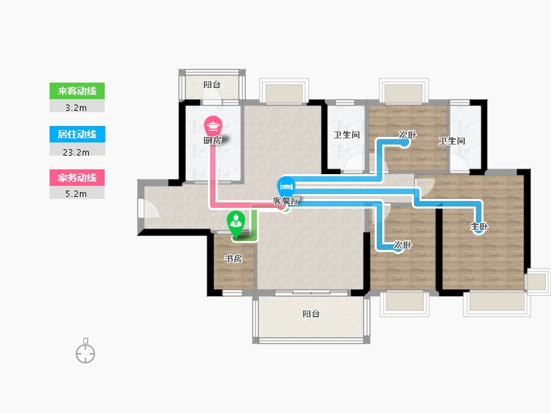 广东省-东莞市-嘉宏锦峯-102.74-户型库-动静线