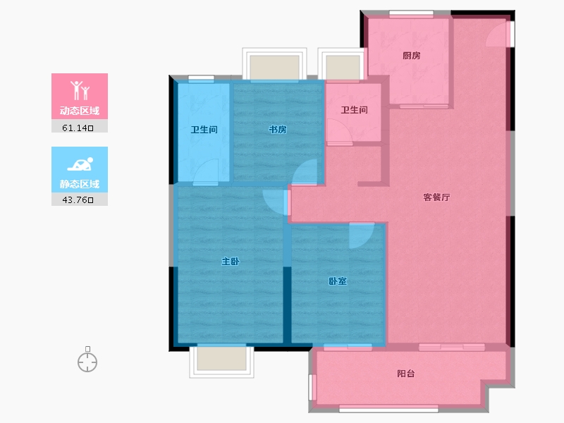 安徽省-亳州市-珍宝岛雍景和府-95.00-户型库-动静分区