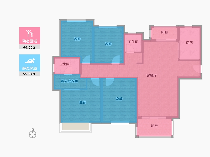 河南省-焦作市-春城·星河湾-109.24-户型库-动静分区