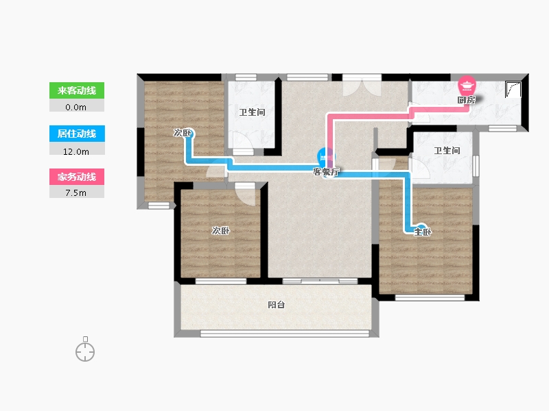 陕西省-宝鸡市-礼乐首府-95.00-户型库-动静线