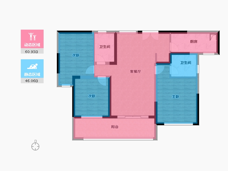 陕西省-宝鸡市-礼乐首府-95.00-户型库-动静分区