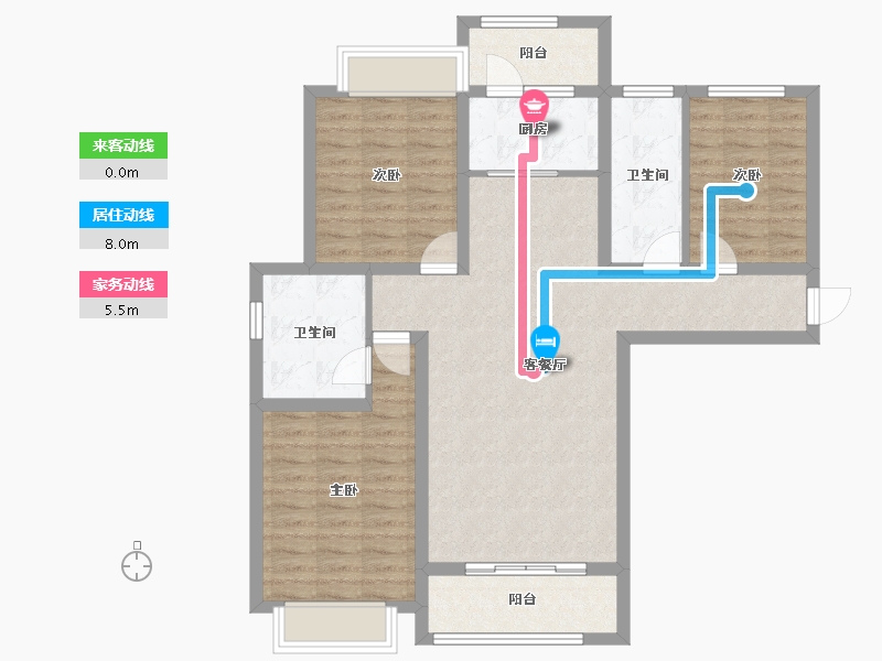 河南省-许昌市-千玺楽苑-95.74-户型库-动静线