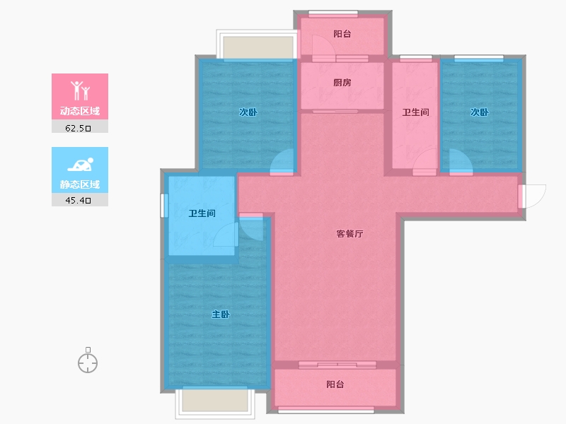 河南省-许昌市-千玺楽苑-95.74-户型库-动静分区