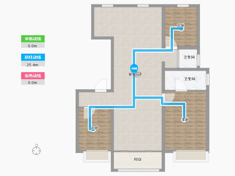 河北省-秦皇岛市-碧桂园玫瑰庄园-120.01-户型库-动静线