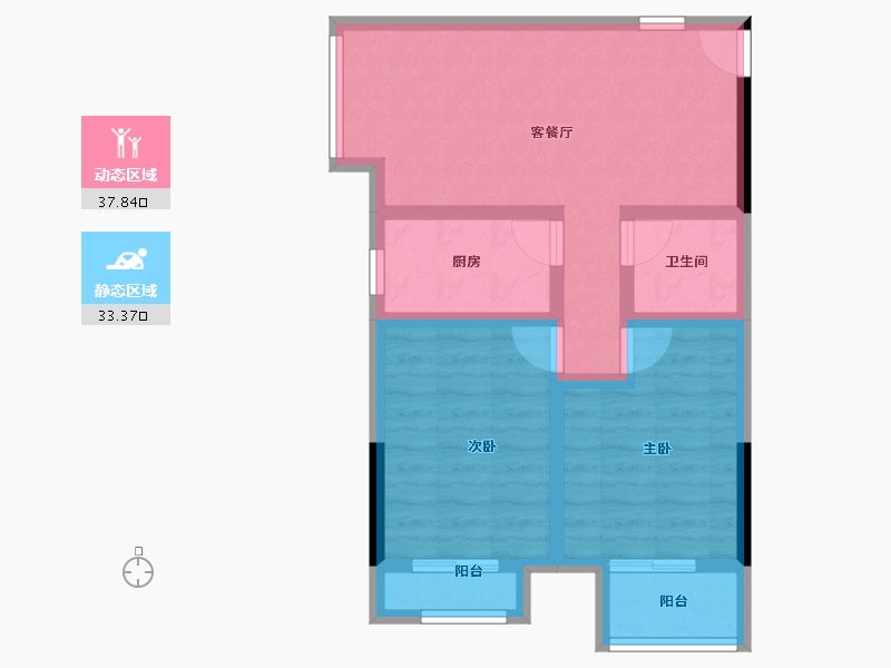 河南省-郑州市-建业半英里-62.40-户型库-动静分区