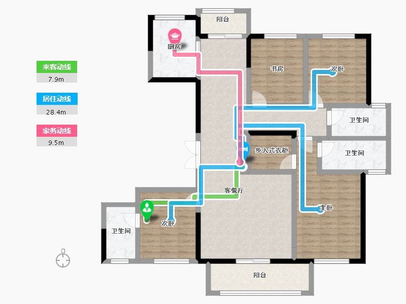 河南省-郑州市-永威上和府-133.89-户型库-动静线