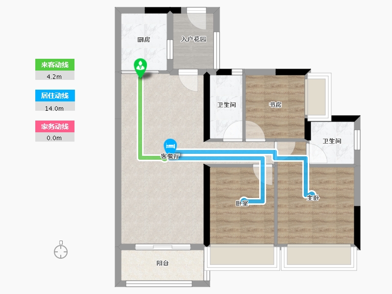 广东省-清远市-碧桂园江与峸-71.54-户型库-动静线