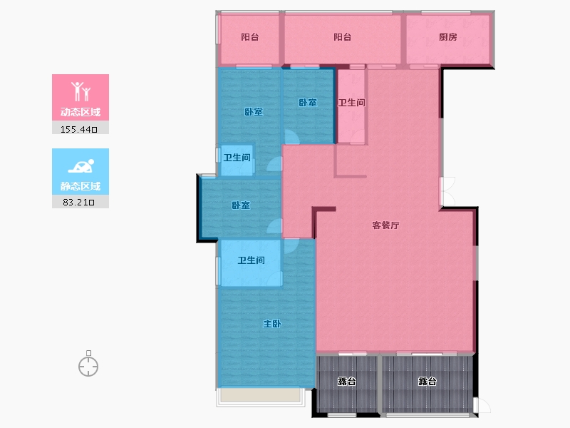 广东省-揭阳市-华美春天-246.23-户型库-动静分区