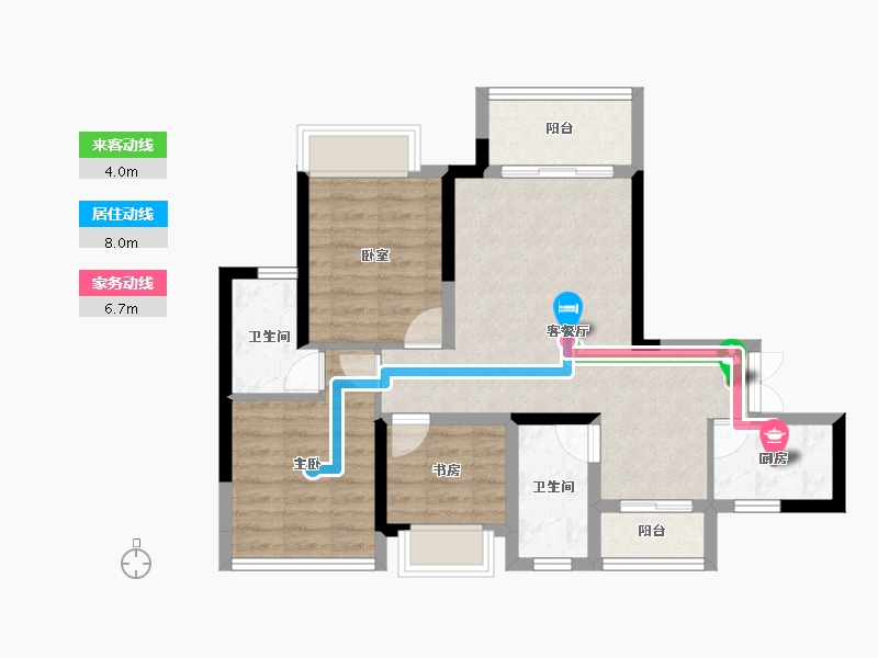 四川省-成都市-奥园棠玥府-71.79-户型库-动静线