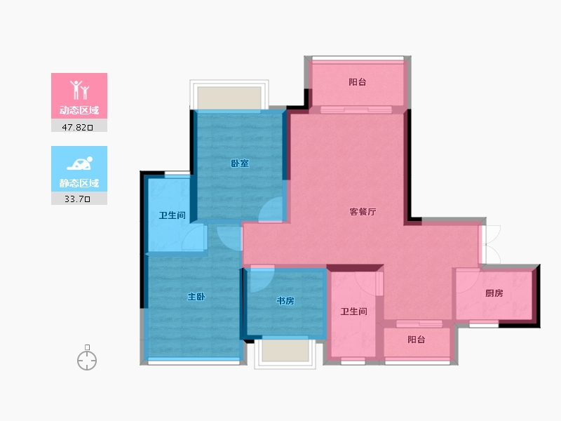 四川省-成都市-奥园棠玥府-71.79-户型库-动静分区