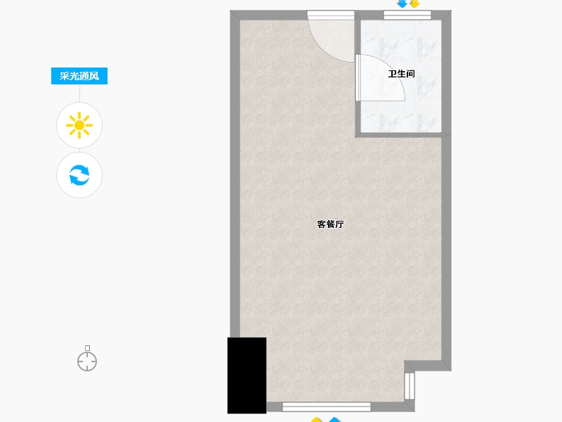 广东省-珠海市-优特绿城桂语香山住宅-48.00-户型库-采光通风