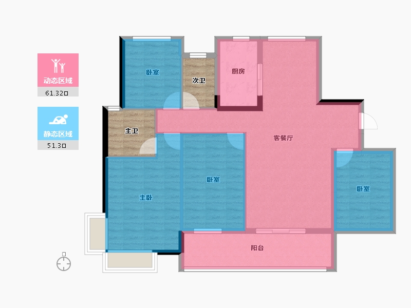 江西省-上饶市-东投·状元府-110.40-户型库-动静分区