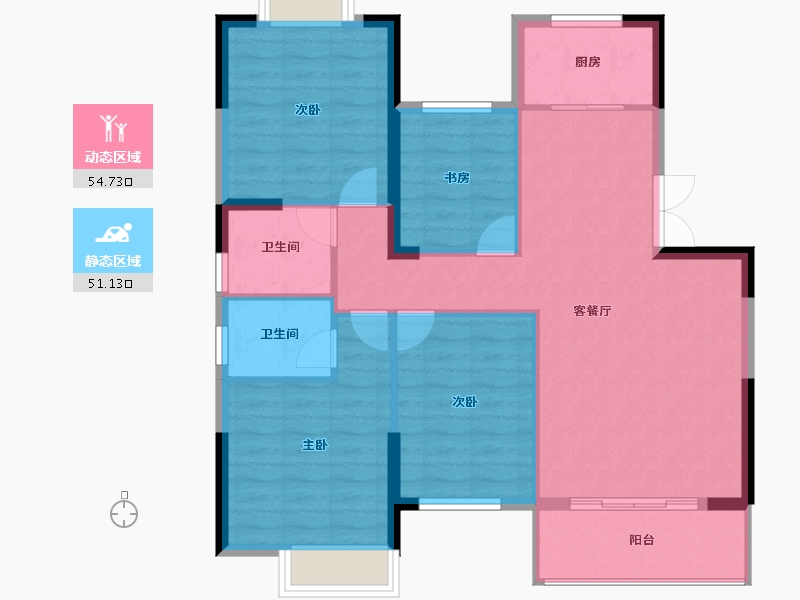 贵州省-安顺市-天瀑城-96.26-户型库-动静分区