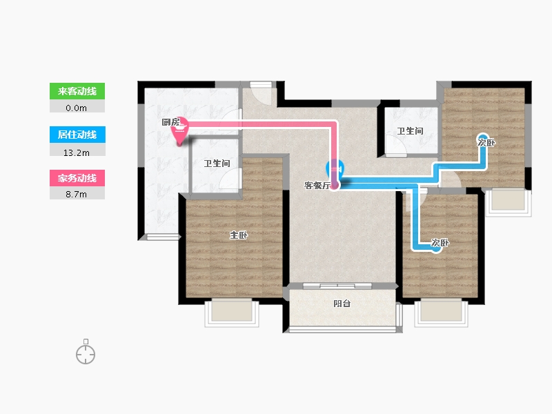 山东省-菏泽市-天正中央大街-93.60-户型库-动静线