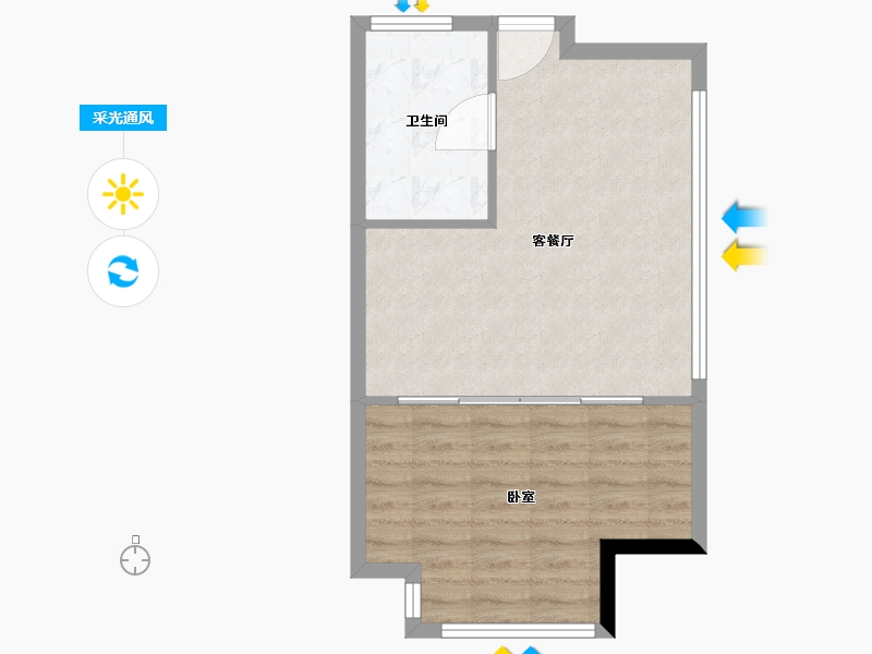 广东省-珠海市-优特绿城桂语香山住宅-48.01-户型库-采光通风