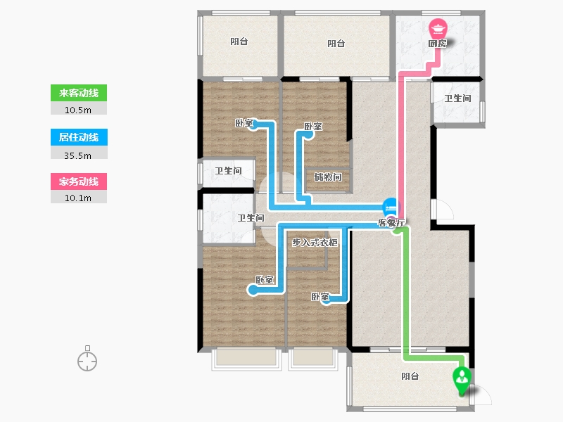 广东省-揭阳市-华美春天-187.01-户型库-动静线