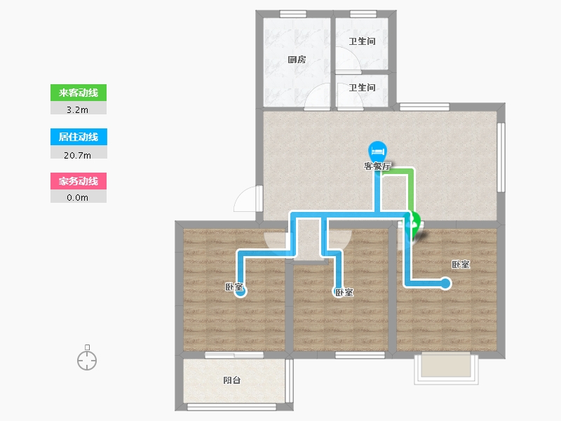 江苏省-盐城市-新景华城-86.00-户型库-动静线