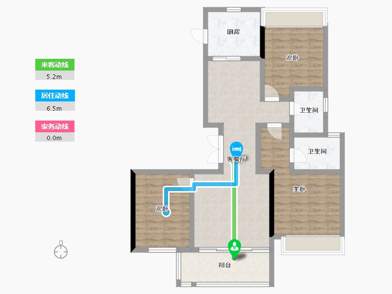 湖北省-恩施土家族苗族自治州-武汉城建中港城-94.73-户型库-动静线