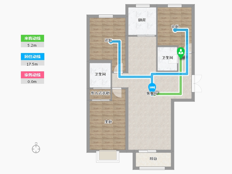 山西省-太原市-竞杰·常青藤-94.70-户型库-动静线