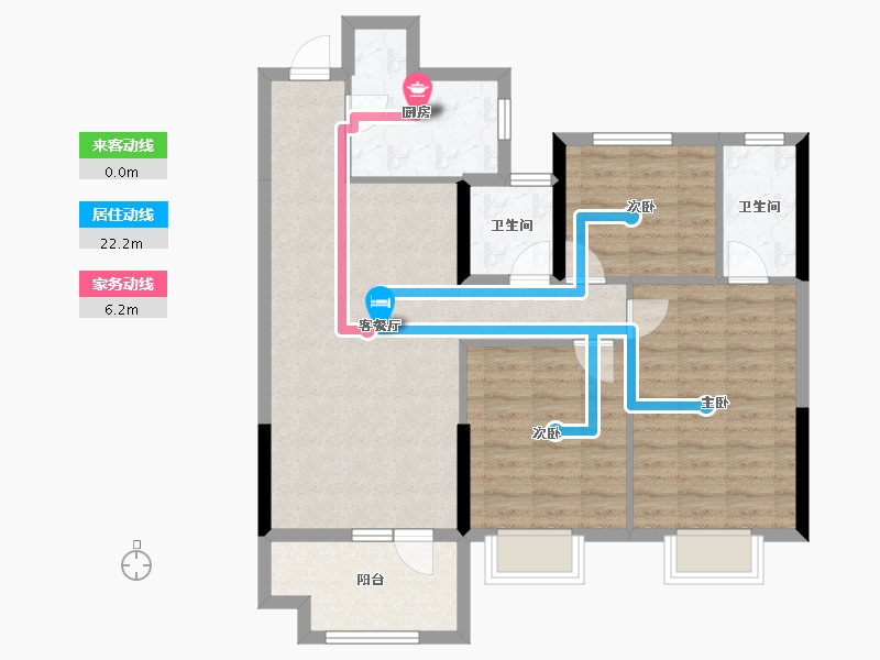 湖北省-孝感市-天丽园二期-88.06-户型库-动静线