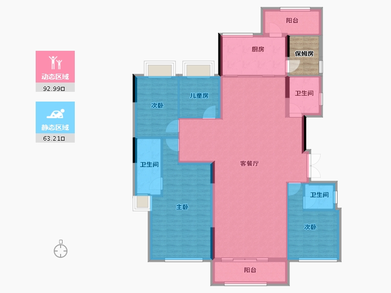 安徽省-芜湖市-安展蔚然家园-147.59-户型库-动静分区