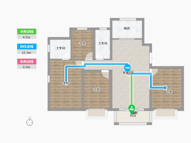 山西省-晋中市-悦唐·慧和郡-101.81-户型库-动静线