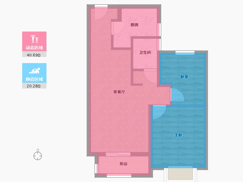 天津-天津市-融创观澜壹號-53.83-户型库-动静分区