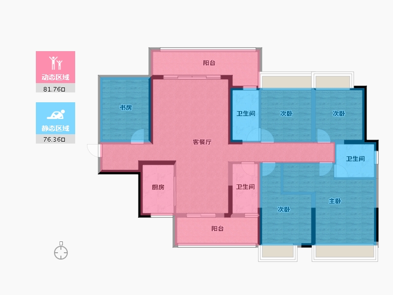 广西壮族自治区-百色市-中迅世纪城-141.00-户型库-动静分区