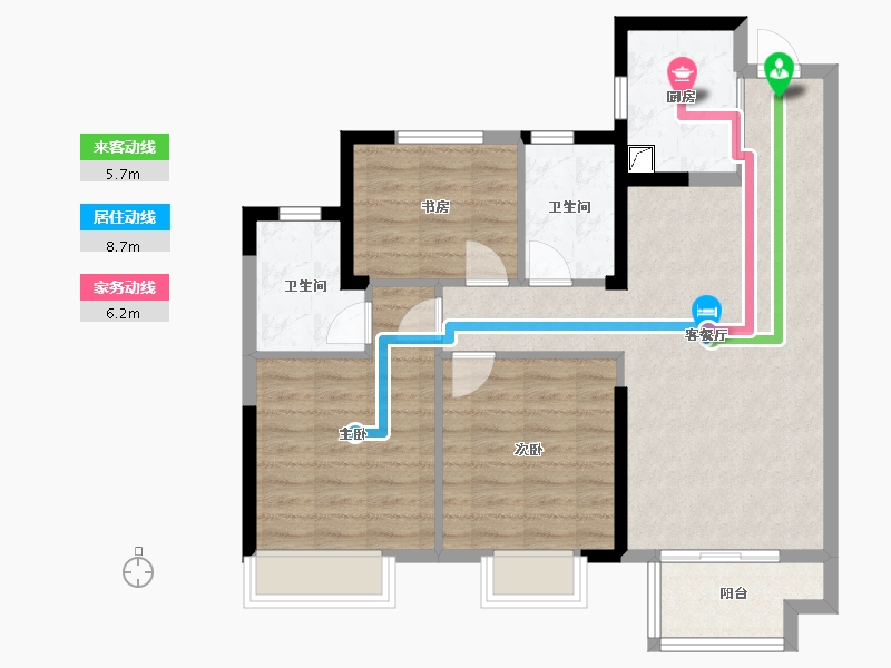 福建省-龙岩市-龙地东尚湾-83.13-户型库-动静线