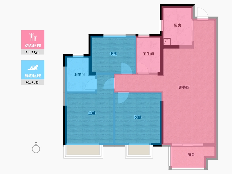 福建省-龙岩市-龙地东尚湾-83.13-户型库-动静分区