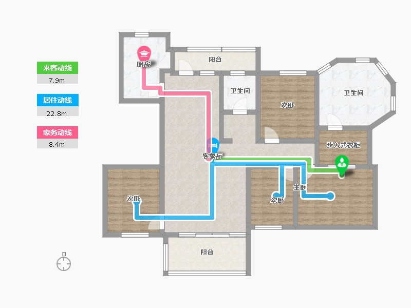 河北省-承德市-中冶兴隆新城·红石郡-122.65-户型库-动静线