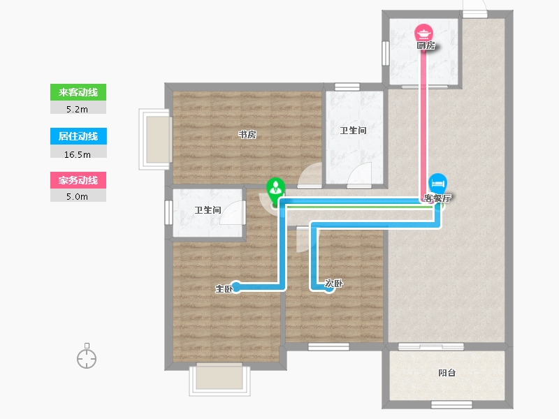 湖北省-孝感市-嘉国铭座-101.36-户型库-动静线