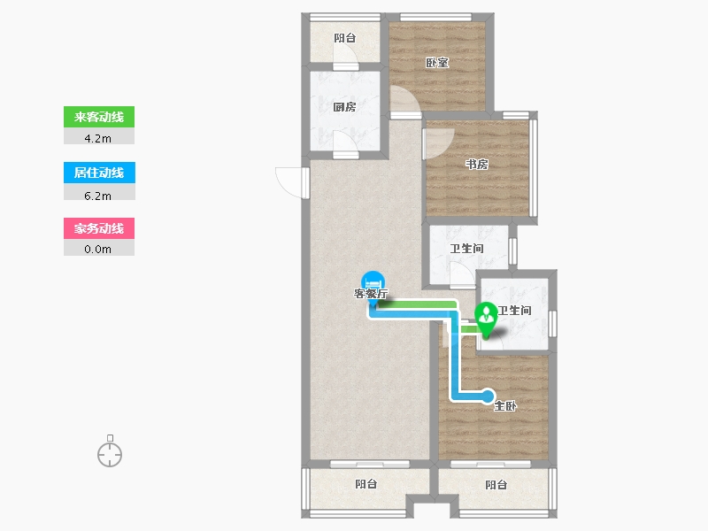 湖南省-岳阳市-江河颐璟城-91.62-户型库-动静线