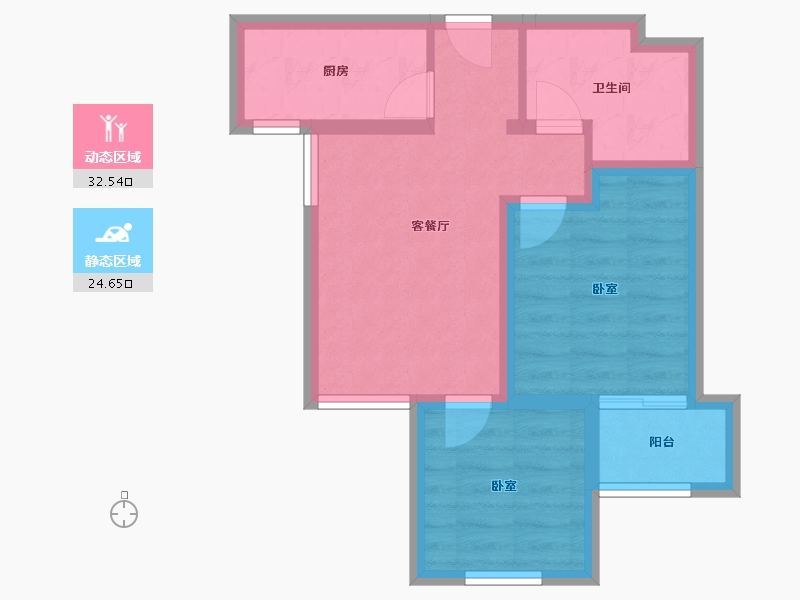 河北省-邢台市-华年里-49.85-户型库-动静分区