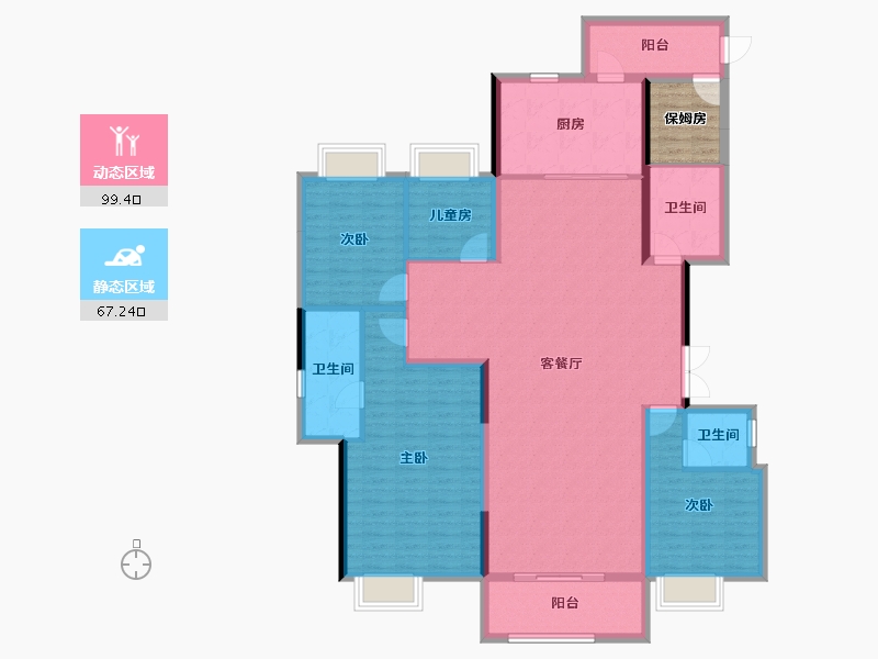 安徽省-芜湖市-安展蔚然家园-157.07-户型库-动静分区