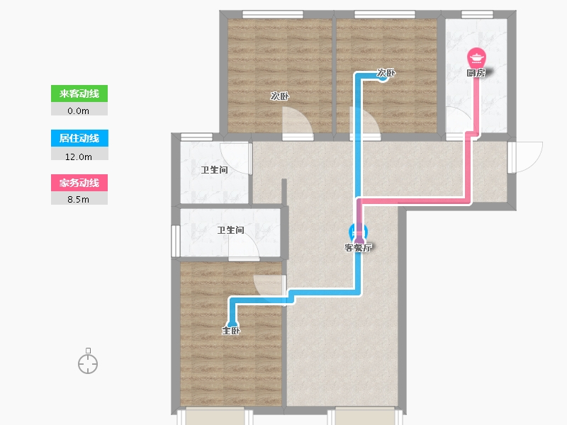 北京-北京市-中海汇智里-85.00-户型库-动静线