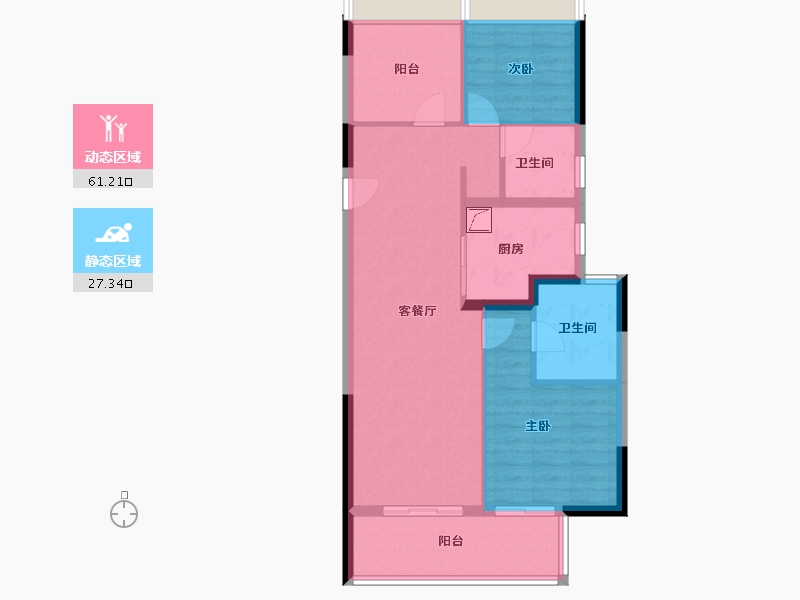 湖北省-武汉市-经发金地四季都会-79.42-户型库-动静分区