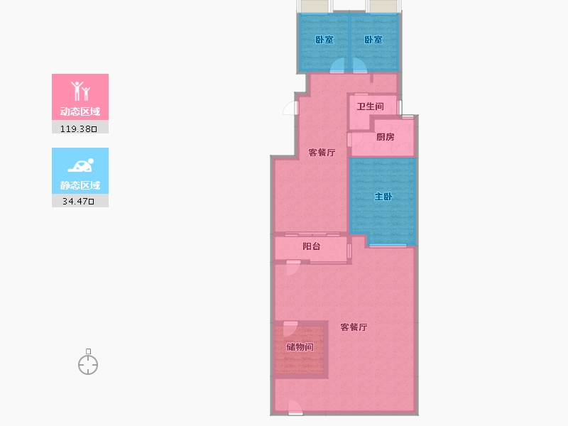 河北省-邢台市-华年里-139.33-户型库-动静分区