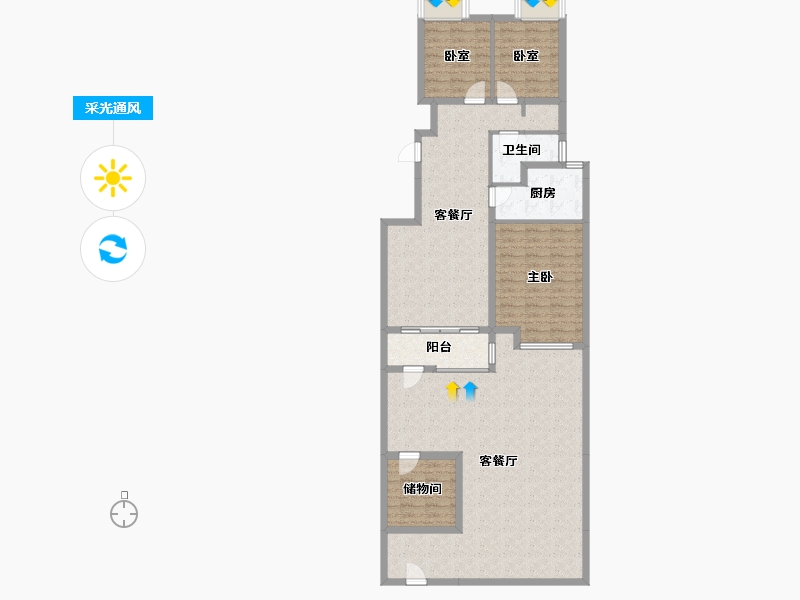 河北省-邢台市-华年里-139.33-户型库-采光通风