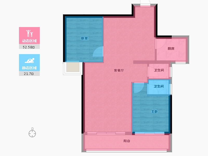 广东省-梅州市-合泰华璟城-67.21-户型库-动静分区