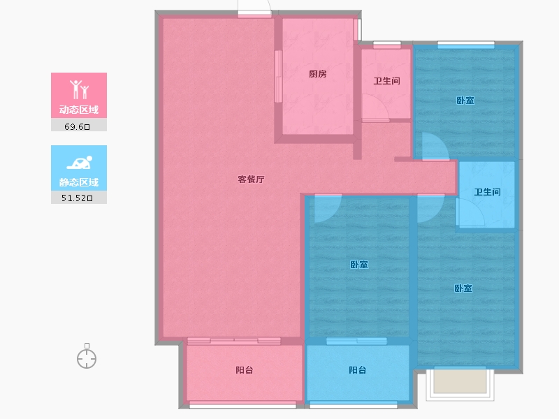 山东省-菏泽市-中央公馆·文庭雅苑-109.60-户型库-动静分区