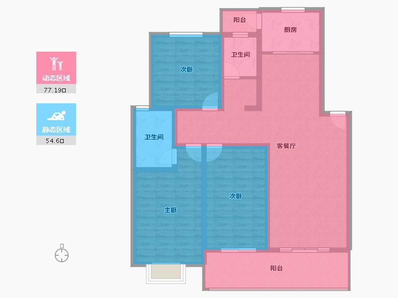 山东省-济宁市-火炬仁里-118.68-户型库-动静分区